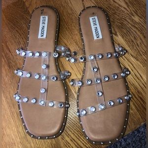 Steve Madden rhinestone jelly sandals- size 8